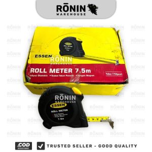 Meteran Karet Autostop Roll 3 5 75 10 M Ukur Rol Measuring Tape ESSEN