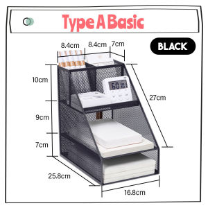 [1PC] Innohut Rak Meja Besi Table Document Rack A4 Paper Organizer Desk Stationery Shelf File Book Holder Rak Meja 文件夹架