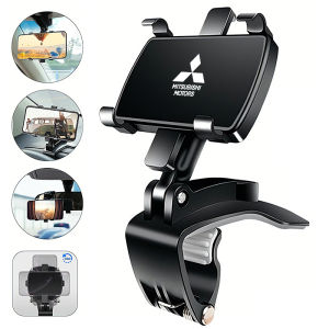 Compatible with Mitsubishi ASX Lancer Montero Mirage Galant Outlander Grandis Pajero Delica EVO Triton car dashboard phone holder center console navigation holder rearview mirror sun visor phone holder multi-functional
