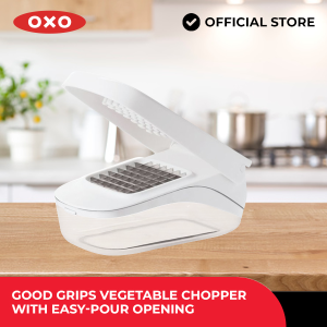 OXO Houseware Good Grips Vegetable Chopper with Easy-Pour Opening (BPA-Free Stainless Steel Dishwasher Safe)