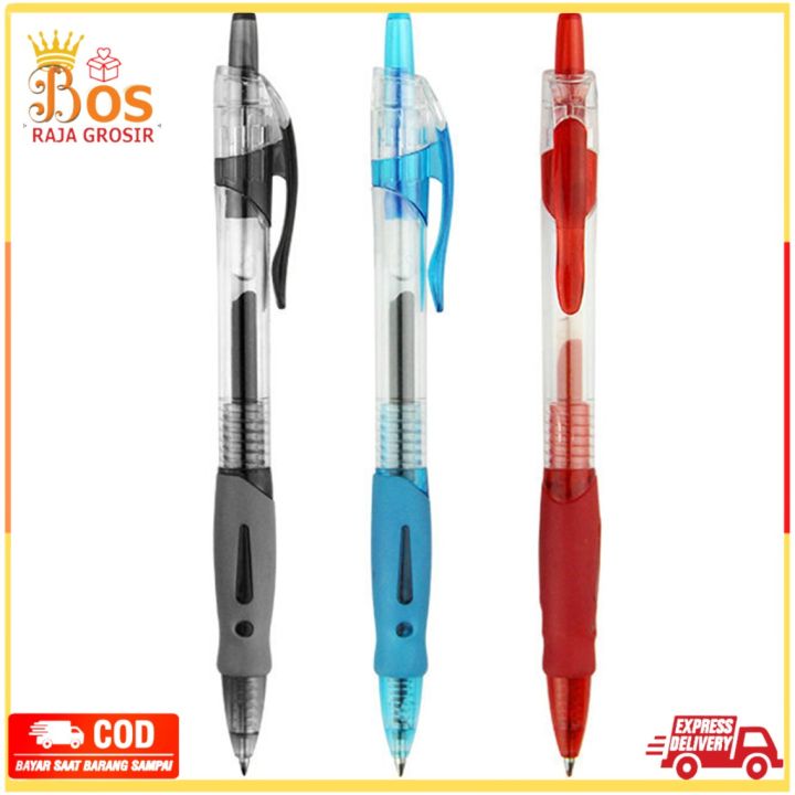 Pulpen Gel Ink 0.5mm Standar Pulpen Alat Tulis Kantor Sekolah Pena Pen