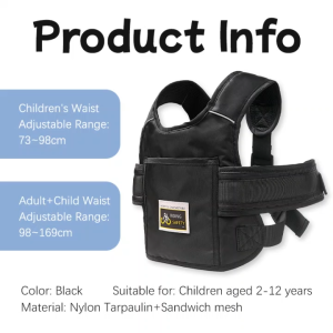 HamshMoc Reflective Baby Safety Harness Adjustable Motorcycle Bike Child Safety Belt Breathable Harness Anti-Fall For Child Protection Outdoor Traveling