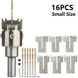 16PCS Ring Drill Bit Set Woodworking Milling Cutter Molding Tool Beads Router Drills Set Ring for DIY Wood Crafts