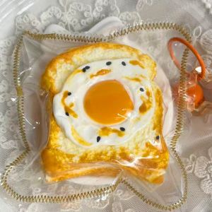 FANME Creative Simulated Bread Squishy Toy Realistic Kneading Mock Bread Pincher Pretend Play Handmade Simulation Toast Pinching Toy Hand Relaxation