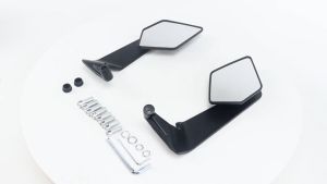 Emika Choice A Pair V5 Wind Wing Rotating Side Mirror Alloy Stem Z900 Z1000 Z250 Z650 DUKE XMAX ADV NMAX V3 NVX