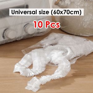 50/10Pcs Large Thickened Dustproof Cover All-Purpose Disposable Plastic Cover for Kitchen Home Appliances Oven Microwave Oil-Proof Sleeve Food Fresh Keeping Elastic Wrap