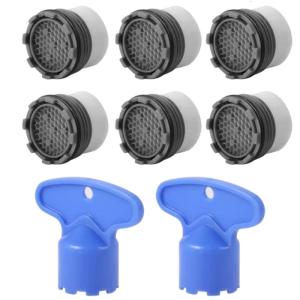 8ชิ้นตัวกรองอากาศก๊อกน้ำที่แข็งแรงทนทานต่อการเหมาะสำหรับห้องครัวกระแสน้ำในอ่างล้างจานการเพิ่มประสิทธิภาพและการกำจัดสิ่งสกปรก