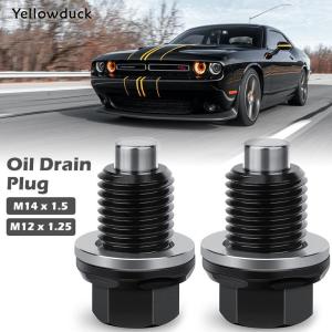 Magnetic Oil Drain Plugs M12 x 1.25/ M14 x 1.5 Aviation Aluminum Magnetic Oil Drain Bolt Plugs Engine Drain Nut Bolt Screw