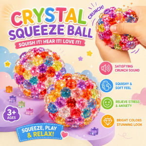 Crunchy Squishy Ice Beads Squishy Ball Stress Ball Explosion Cube Soft Squeeze Stress Toy Kids Gift
