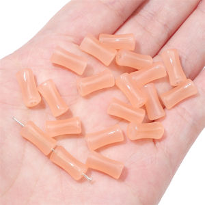 20pcs/bag 6x12mm Crystal Glass Bamboo Joint Beads Loose Spacer Bead for Bracelet Necklace Strap DIY Jewelry Making Accessories
