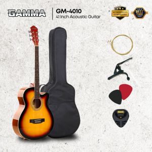 Gamma GM-4010 (Glossy Finish) Dreadnought 40 inch Acoustic Guitar with Cutaway ( GM4010 / GM 4010 )