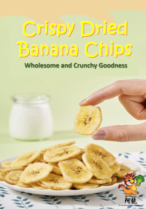 Crispy Dried Banana Chips Natural Taste Delicious and No Sugar or Preservatives added (250g) 干香蕉片