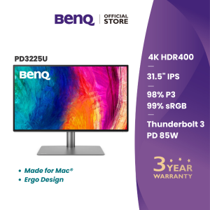 BenQ PD3225U Designer Monitor 32" | 4K UHD | P3 Wide Color | 2000:1 | Thunderbolt 3 Daisy Chain | Mac Ready