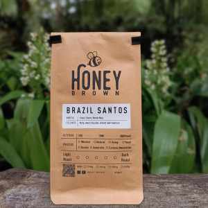 HONEY BROWN กาแฟคั่ว Brazil Santos natural  บราซิล ซานโทส คั่วกลาง