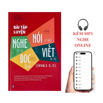 Sách - Bài tập luyện nghe nói đọc viết (HSK1-2-3)+KÈM MP3 NGHE ONLINE