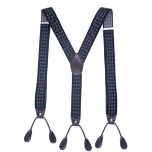 NEXTYOO Multiple Styles Mens Suspenders Heavy Duty Adjustable Y-Back Suspenders Ultimate Stretch Elastic Suspenders Wedding