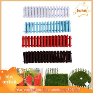 huhe รั้วไม้สวนนางฟ้าจิ๋วขนาด100x5ซม. บ้านตุ๊กตาอุปกรณ์ตกแต่งแบบทำมือ