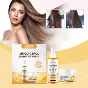 EELHOE Glycerol Hair Care Kit Hyaluronic Acid Essence Oil for Rapid Hair Growth Products Strengthen Smooth Magic Hair Care Mask Glycerin Hair Care Set Repair Dry Frizzy Hair Moisturizing Hydrating Combo for Damaged Hair Treatment Nourishing Kit