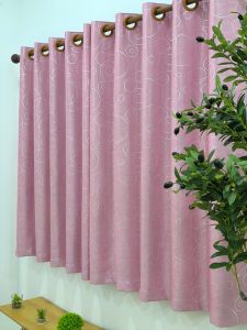 ผ้าม่านตาไก่ ม่านหน้าต่าง ลายโดนัทชมพู