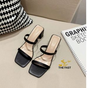 Dép nữ quai ngang gót thô 6cm sành điệu ND266