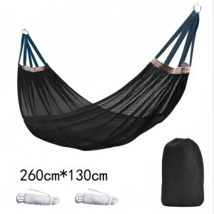 Tree Hanging Swing Bed Hammock Ice Silk Mesh Beach Travel Outdoor Camping Large Wide Buian Portable