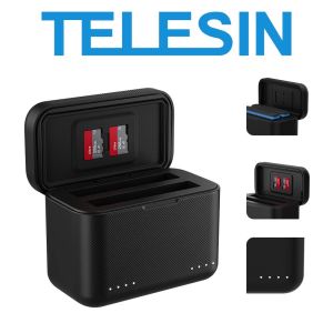TELESIN Dual Slot Battery Charger Storage Box Charging Case Hub for Insta360 X5 X4