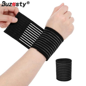 Buzesty Elastic Wrap Compression Bandage Brace Support for Wrist Knee Elbow Arm Legs Ankle Plantar Fasciitis Stabilising Ligaments Joint Pain Squat Basketball Running Tennis Soccer Football Volleyball