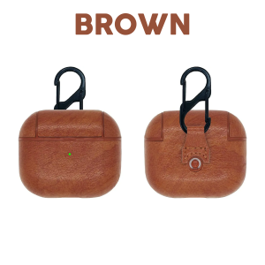 Case For AirPods 3rd Shockproof PU Leather TD4601 TRIPLEDI Full Cover Handmade Protective Casing Pelindung Anti Fingerprint With Hook