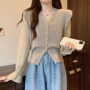 Atasan Wanita Korean Style Lengan Panjang Baju Kekinian Mister Meow