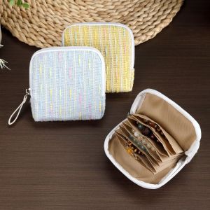 RGFV Multi-Layer Jewelry Display Bag Holder Rings Necklace Bangle Jewelry Organizer Fashion Portable Bracelet Protective Bag Travel Use