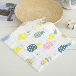 6 Layer Baby 100% Cotton Muslin Handkerchief Infant Face Wipe Burp Cloth Sapu Tangan Baby