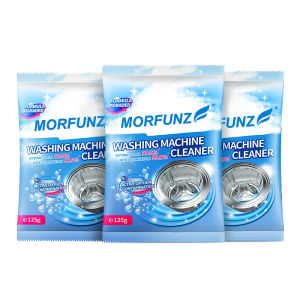 MORFUNZ ทำความสะอาดเครื่องซักผ้า (125g) เครื่องซักผ้า น้ำยากําจัดไรต้านเชื้อแบคทีเรีย 12 ซอง ล้างถังซักเครื่องซักผ้าต้านเชื้อแบคทีเรีย ผงขจัดตะกรัน