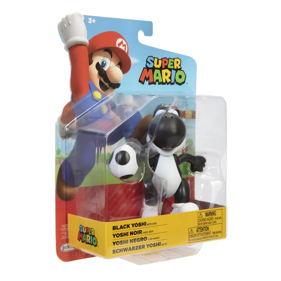 Nintendo Super Mario 4-Inch BLACK YOSHI with EGG Accessory