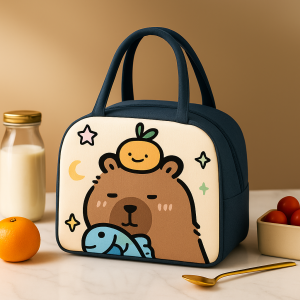 TY1489 Tas Bekal Anak Karakter Capybara Cooler Bag Lunch Bag Thermal Anti Air Alumunium Foil