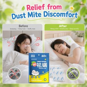100% Natural Extract Plant-Based Mite Removal For Baby & Family 60 Days - Safe For Baby & Mom - Fresh Clean & More Comfortable - Hidden Mites & Allergens In Bedding
