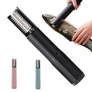 BAGUO(霸果) Waterproof Electric Fish Scaler Rechargeable Battery Cordless Design Fish Scraper Kitchen Gadget Electric Power Fish Cleaning Tools Restaurant Use