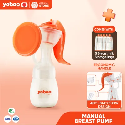 Yoboo Manual Breast Pump 1-step breastfeeding Easy-to-use 160ML Feeding Bottle Portable Lightweight