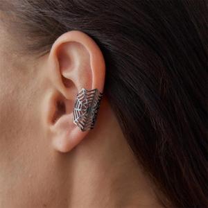 Unique Spiders Web Ear Cuff Not Piercing Earrings Fashionable Ear Clip Halloween Suitable for Various Styles