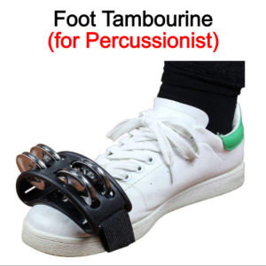 Tambourine Half Moon Tambourine Hi-Hat and Foot Tambourine for Percussion Musical Instrument Origina