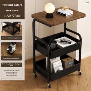 (READY STOCK) [100% METAL]Multi-functional trolley shelves/Storage Rack with table shelf /Tier Trolley Storage
