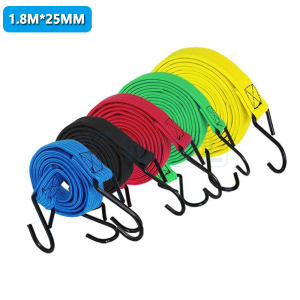 Elastic Rope Heavy Duty High Quality 15m Bungee Cord With Hook For Motorcycle Rear Seat Luggage Tie-Down