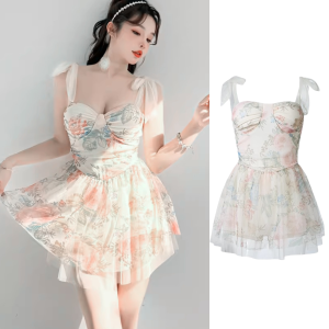 LALUNA SWIM ชุดว่ายน้ำ2ชิ้น ชุดว่ายน้ำผู้หญิง ชุดว่ายน้ำกระโปรง มีไซส์ M-XL | น้ำหนัก 40-65 กก. BK-265