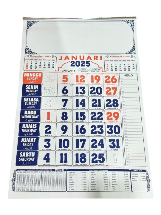 kalender gantung dinding tahun 2025 lengkap | Lazada Indonesia