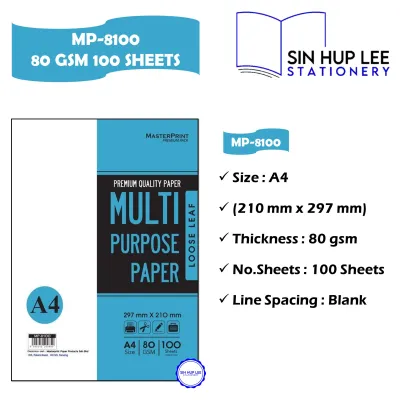 A4 Multi Purpose Paper / A4 White Paper / Kertas Tebal 70gsm / 80gsm / 100gsm / 120gsm / 140gsm /180gsm / 200 gsm