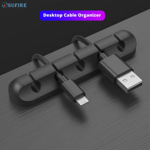 Desktop cable organizer Cable Management Wire Organizer Silicone USB Cable Winder Multipurpose Clips Cables Holder for Mouse Keyboard Headphone Wire