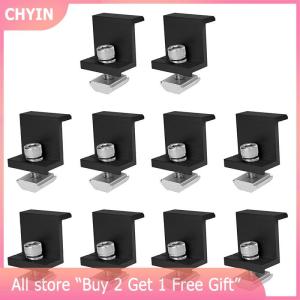 [COD] CHYIN 1set Solar Panel Mounting Fixing Clamp Adjustable Bracket End Mid Clamp PV Panel Clip For Solar Panel PV Install Accessories