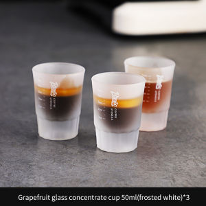 BINCOO 50ML Frosted White Thickened GlassCoffe Tea Cup Household Cold And Low Temperature Resistant Tea Cups Transparent Coffee Set