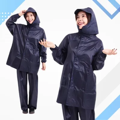 Bộ Áo Mưa Vải Dù Cao Cấp xanh đen Chống Thấm Cực Tốt