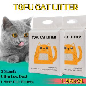 DUCATI 10 Bags Tofu Cat Litter 6L | 1.9KG Natural Plant Ingredients Odour Control Premium Clumping