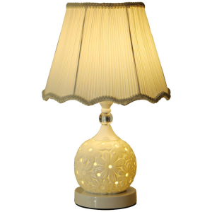 Đèn Bàn Gốm Sứ Bắc Âu Đèn Bàn Gốm Thời Trang Ấm Áp Điều Khiển Từ Xa